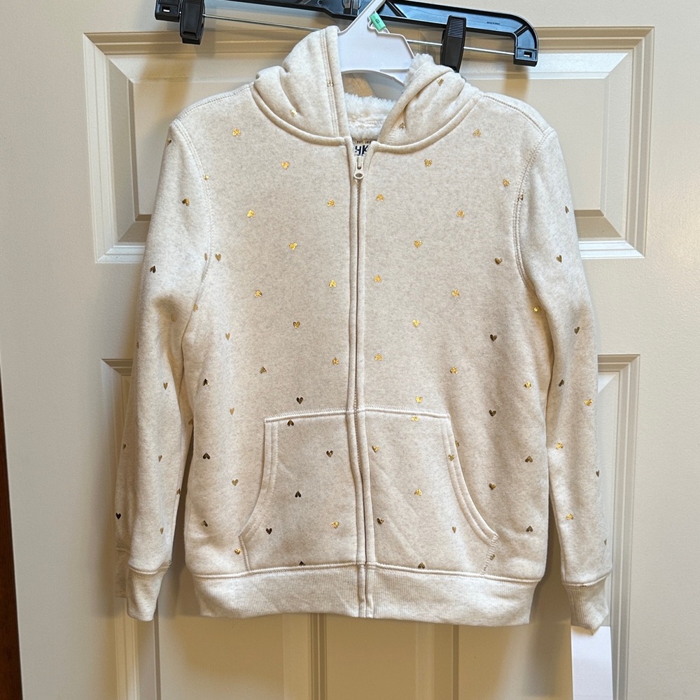 OshKosh B'gosh Cream Jacket with Gold Heart Accents
